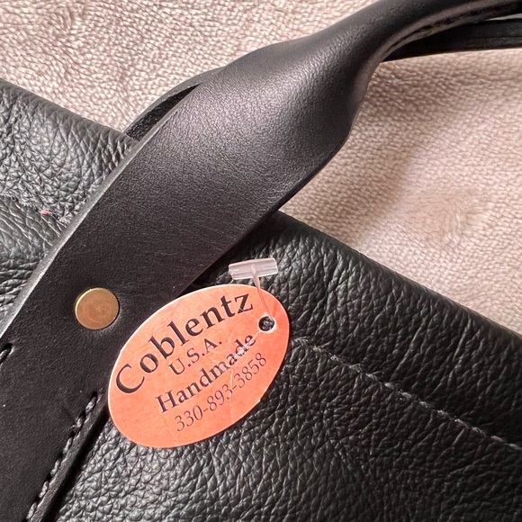 Coblentz black leather briefcase / tote - Picture 2 of 10